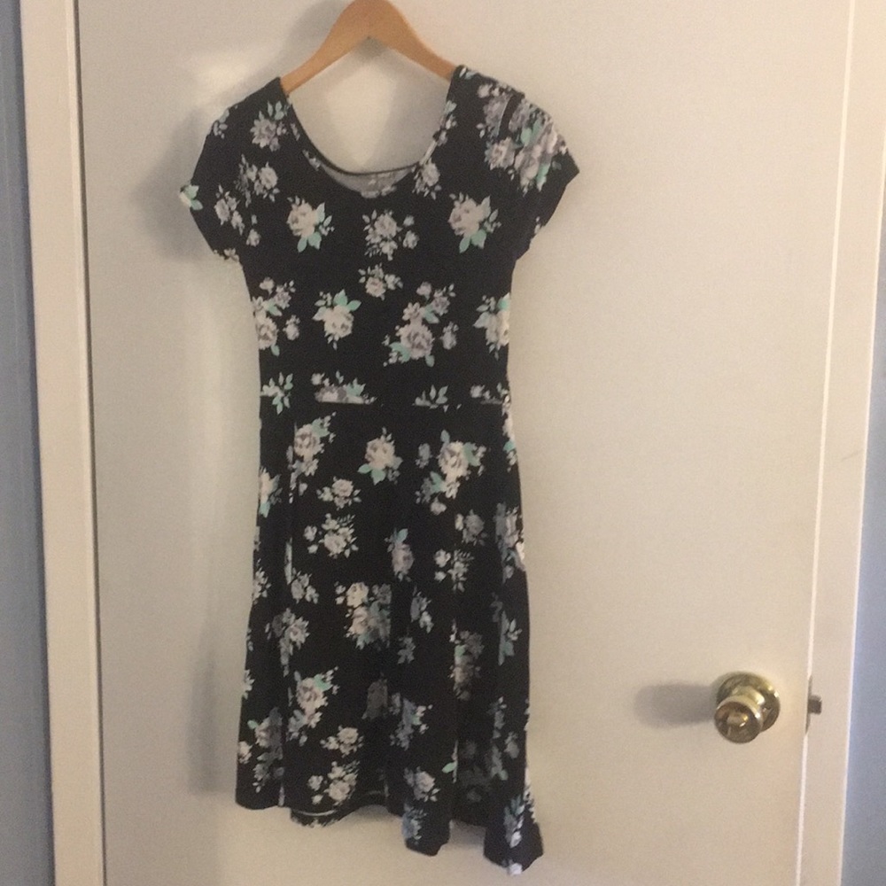 Black floral dress